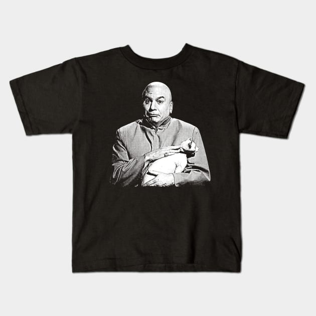 Dr Evil With Cat Kids T-Shirt by Knockbackhaunt